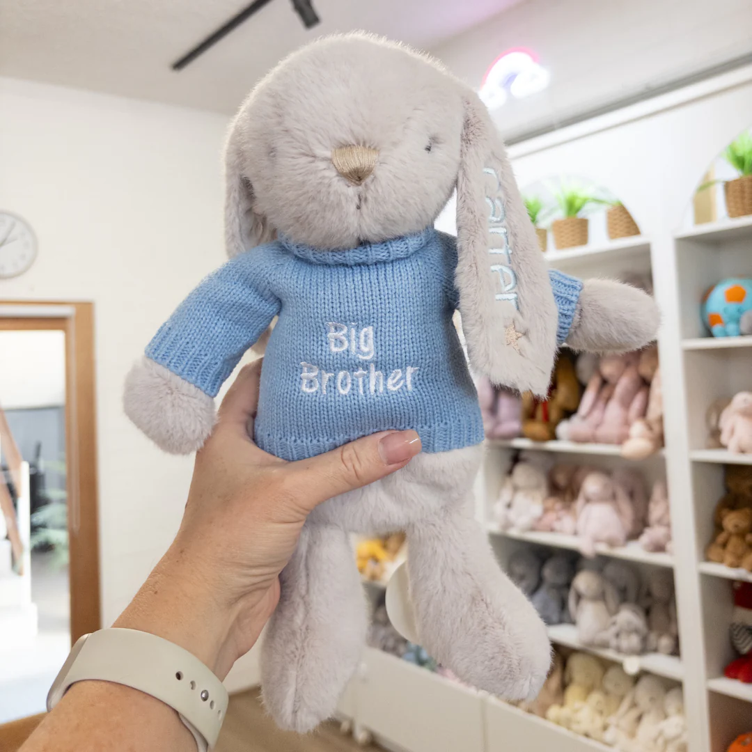 Big Brother Bunny & Jumper -  Beige OS 30cm - Image 3
