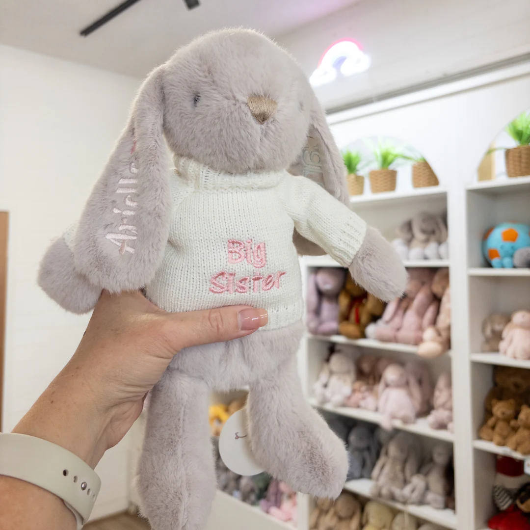 Big Sister Bunny & Jumper - Beige OS 30cm - Image 3