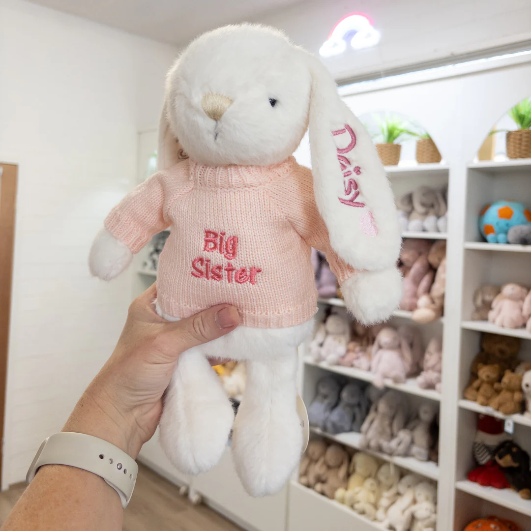 Big Sister Bunny & Jumper - Marshmallow 30cm
