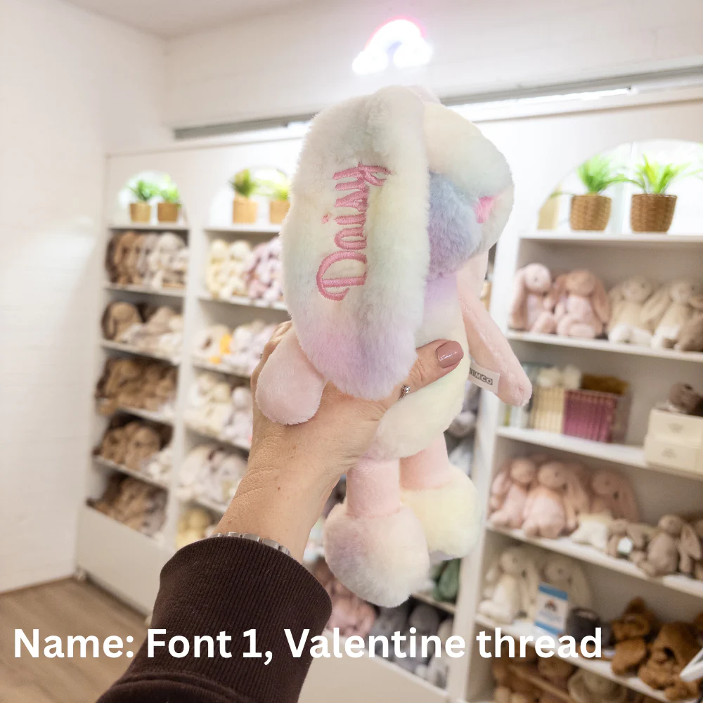 Personalised Small Frankie Bunny - Rainbow 25cm - Image 3