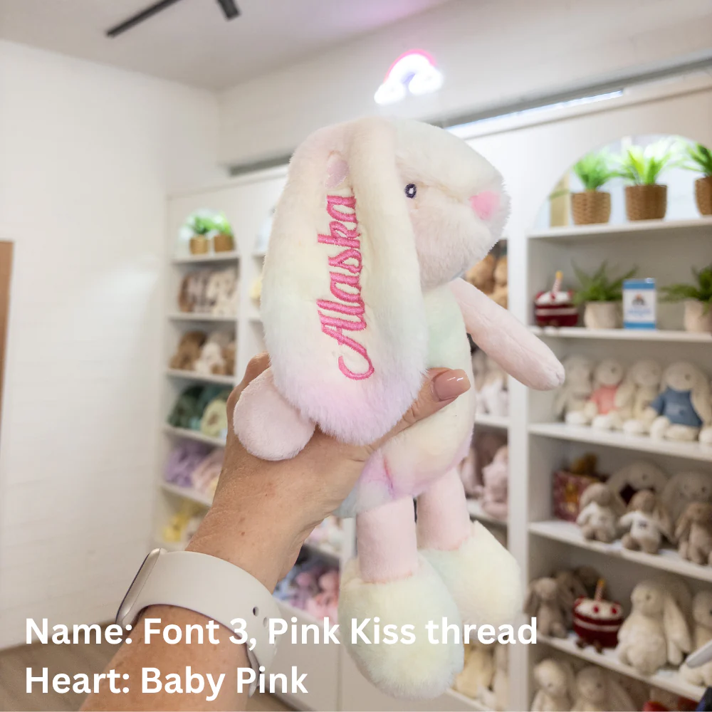Personalised Small Frankie Bunny - Rainbow 25cm - Image 6