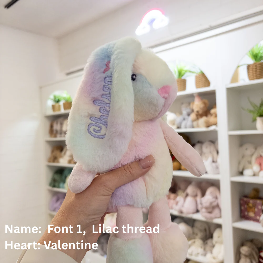Personalised Small Frankie Bunny - Rainbow 25cm - Image 7