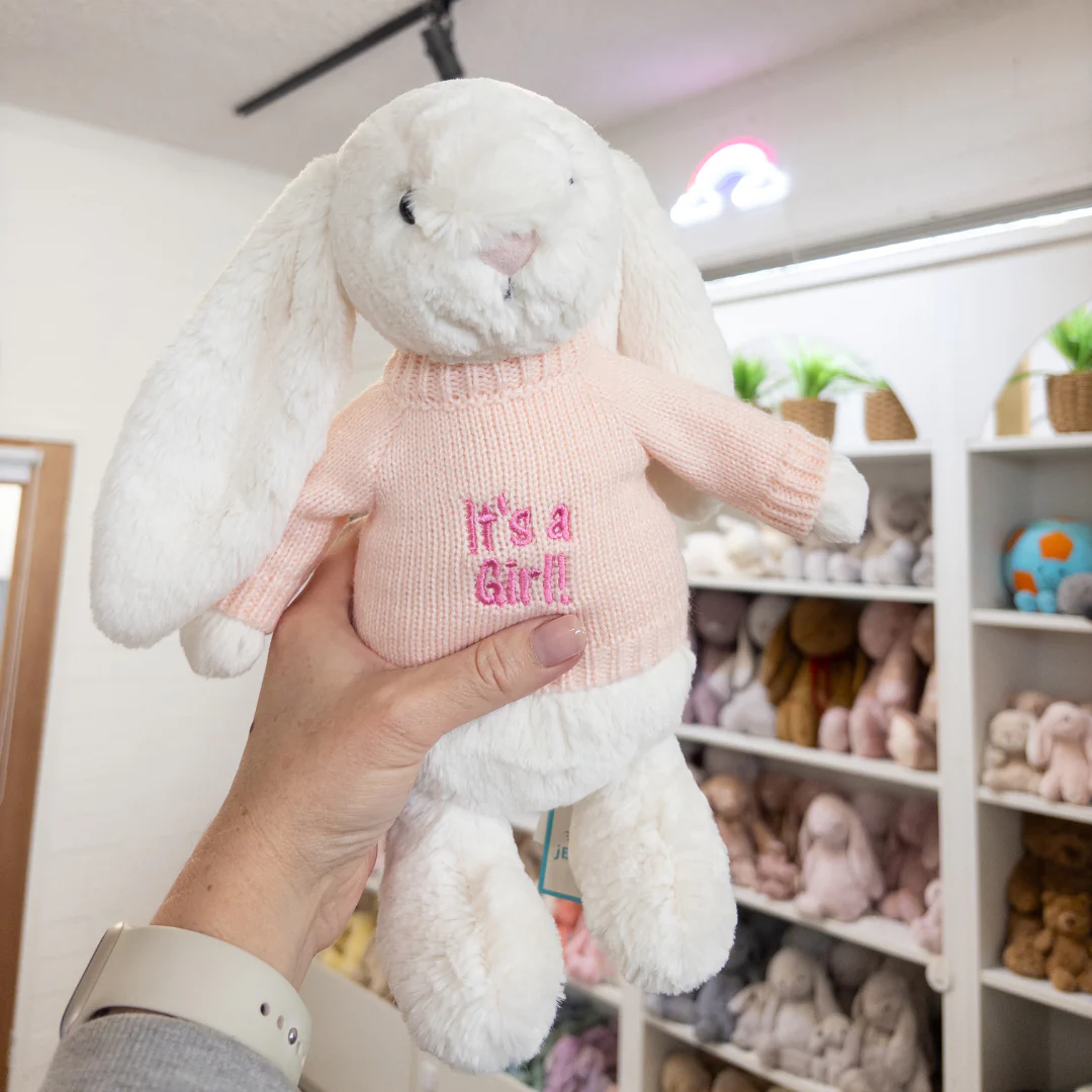 Gender Reveal Set - Cream Jellycat Bunny - Image 4