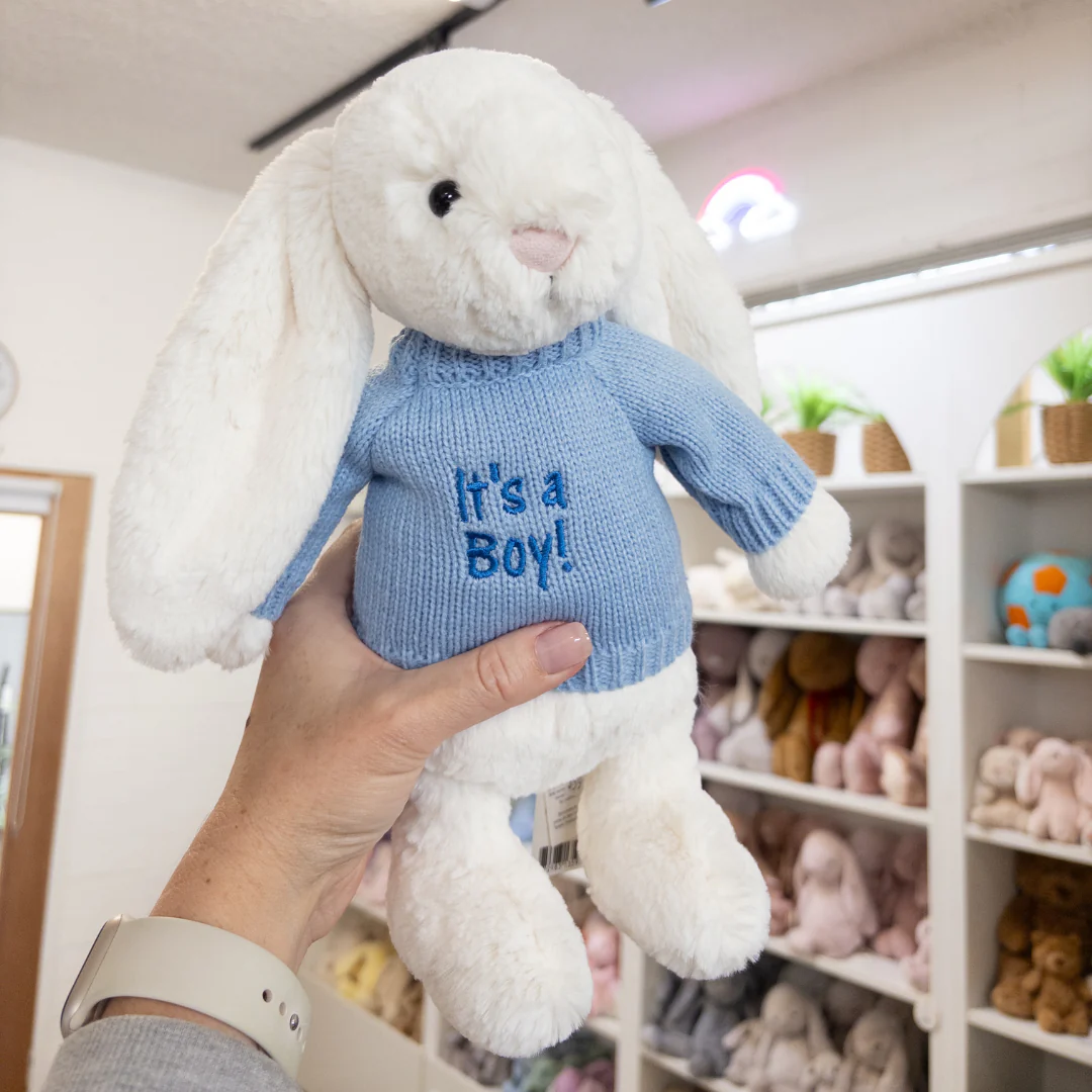 Gender Reveal Set - Cream Jellycat Bunny - Image 5