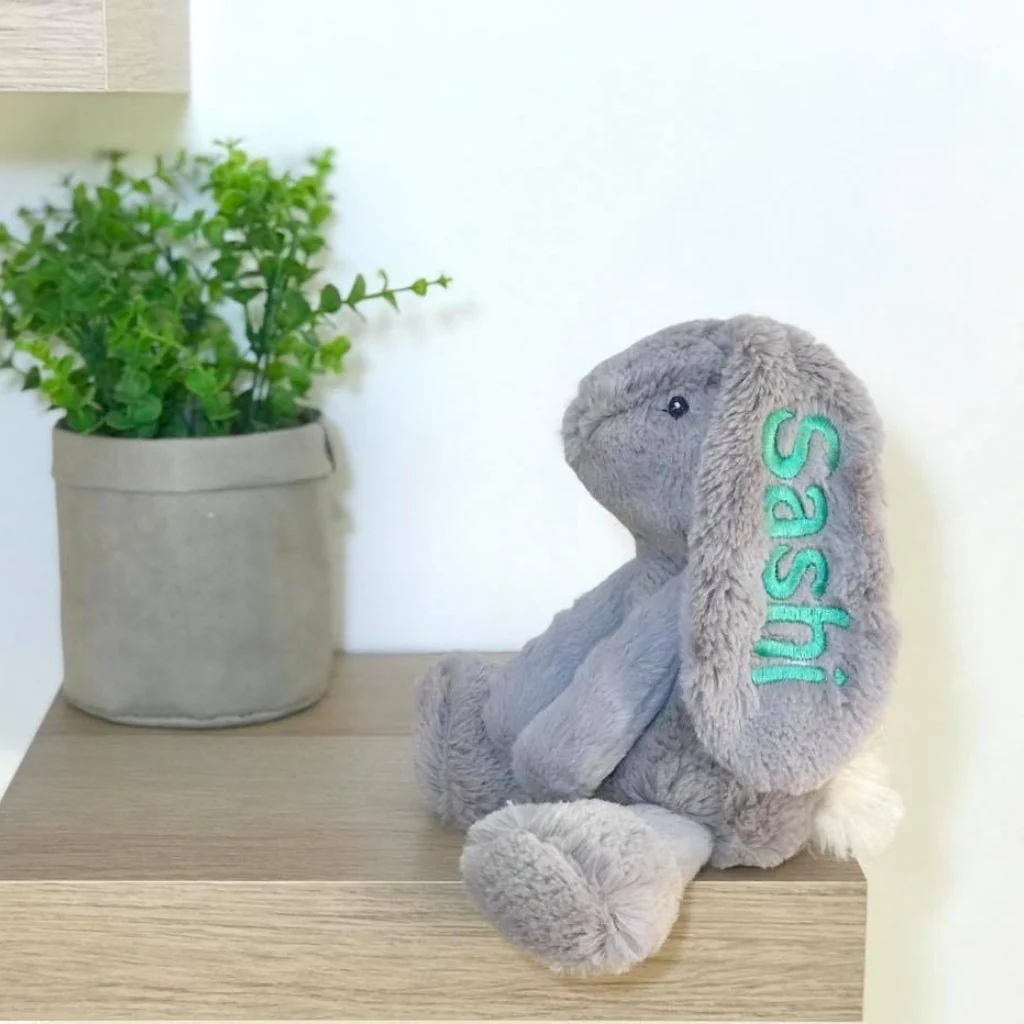 Personalised Small Frankie Bunny - Grey 25cm - Image 4