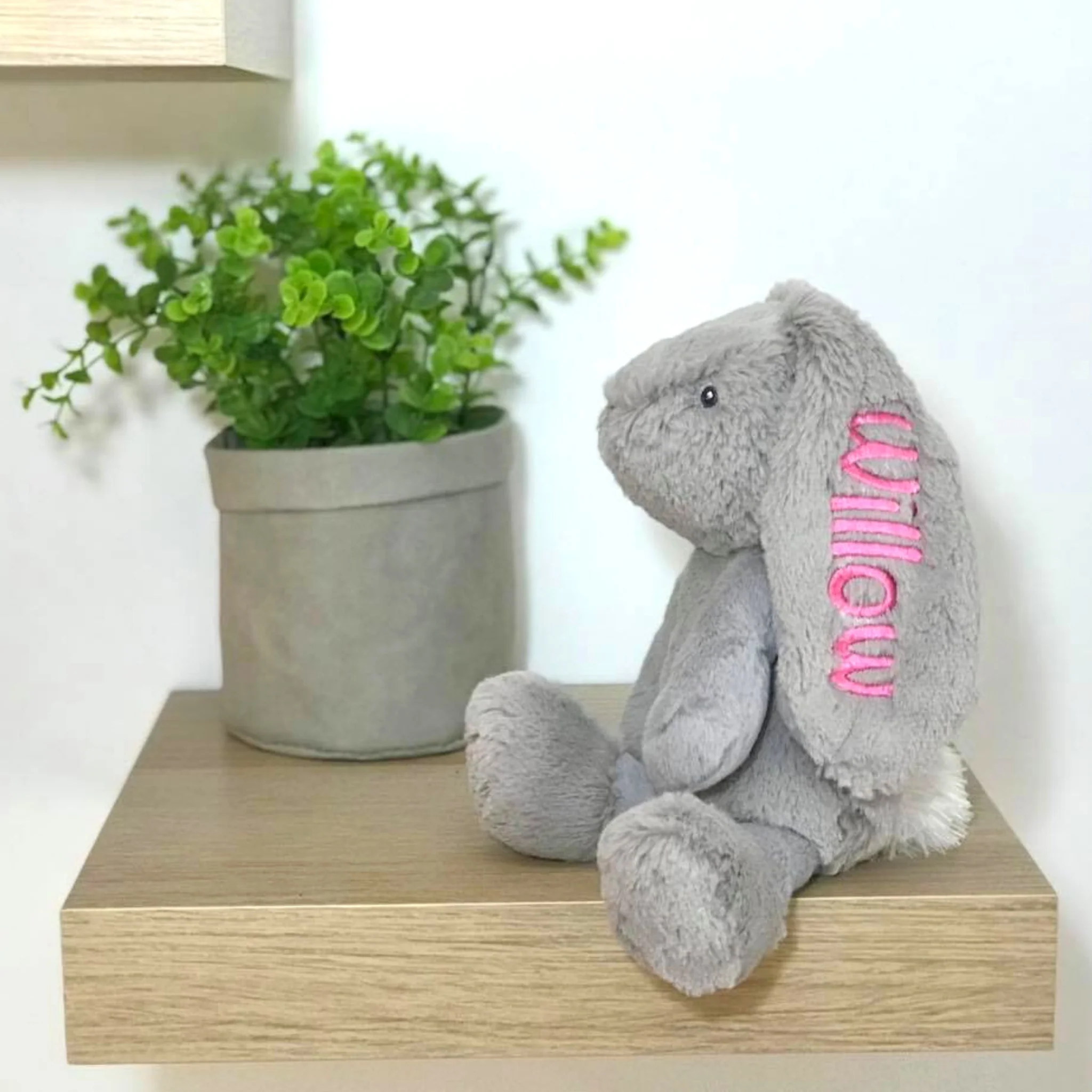 Personalised Small Frankie Bunny - Grey 25cm - Image 5