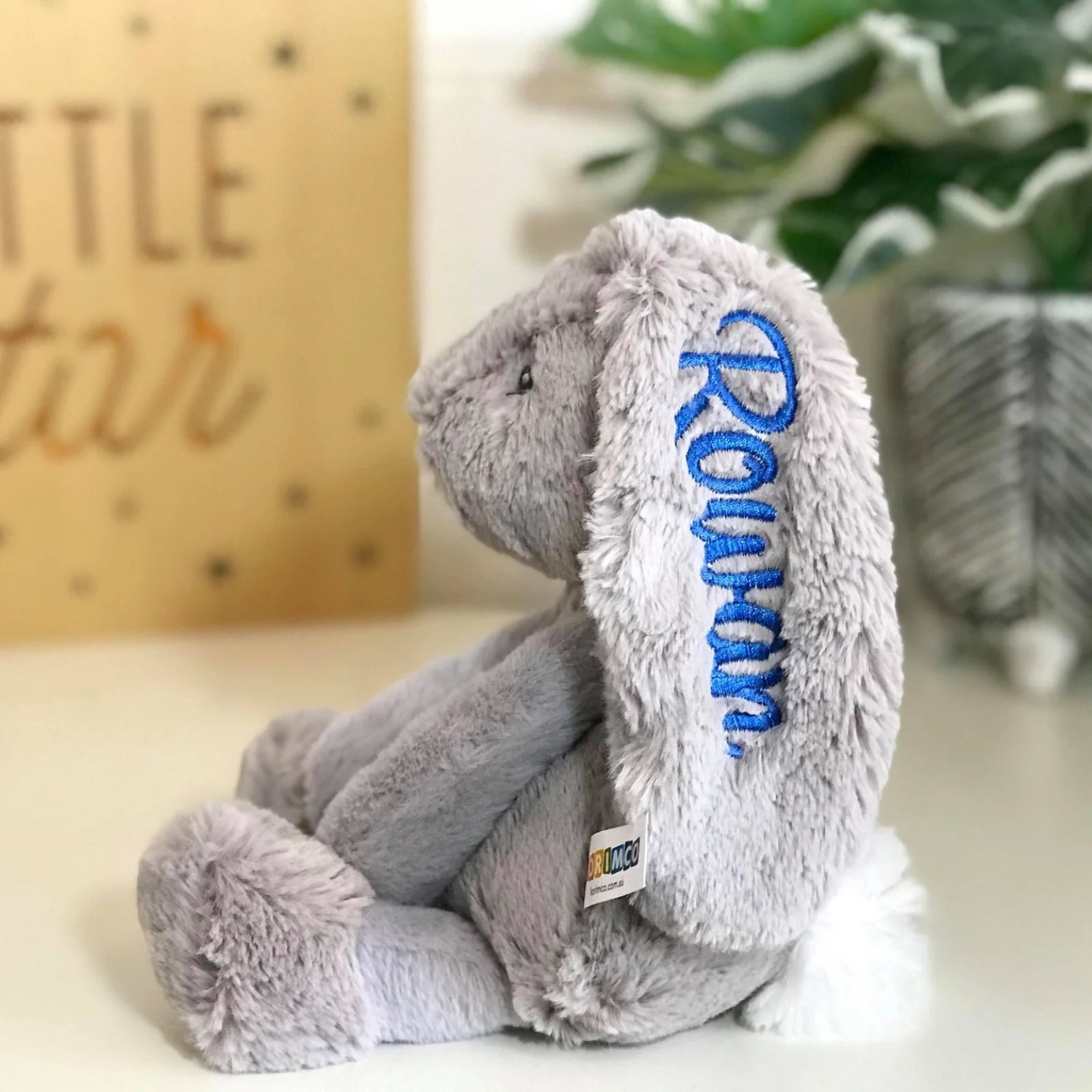 Personalised Small Frankie Bunny - Grey 25cm - Image 6