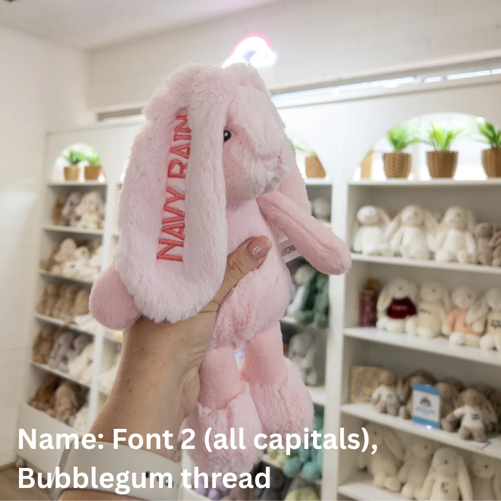 Personalised Small Frankie Bunny - Pink 25cm - Image 3