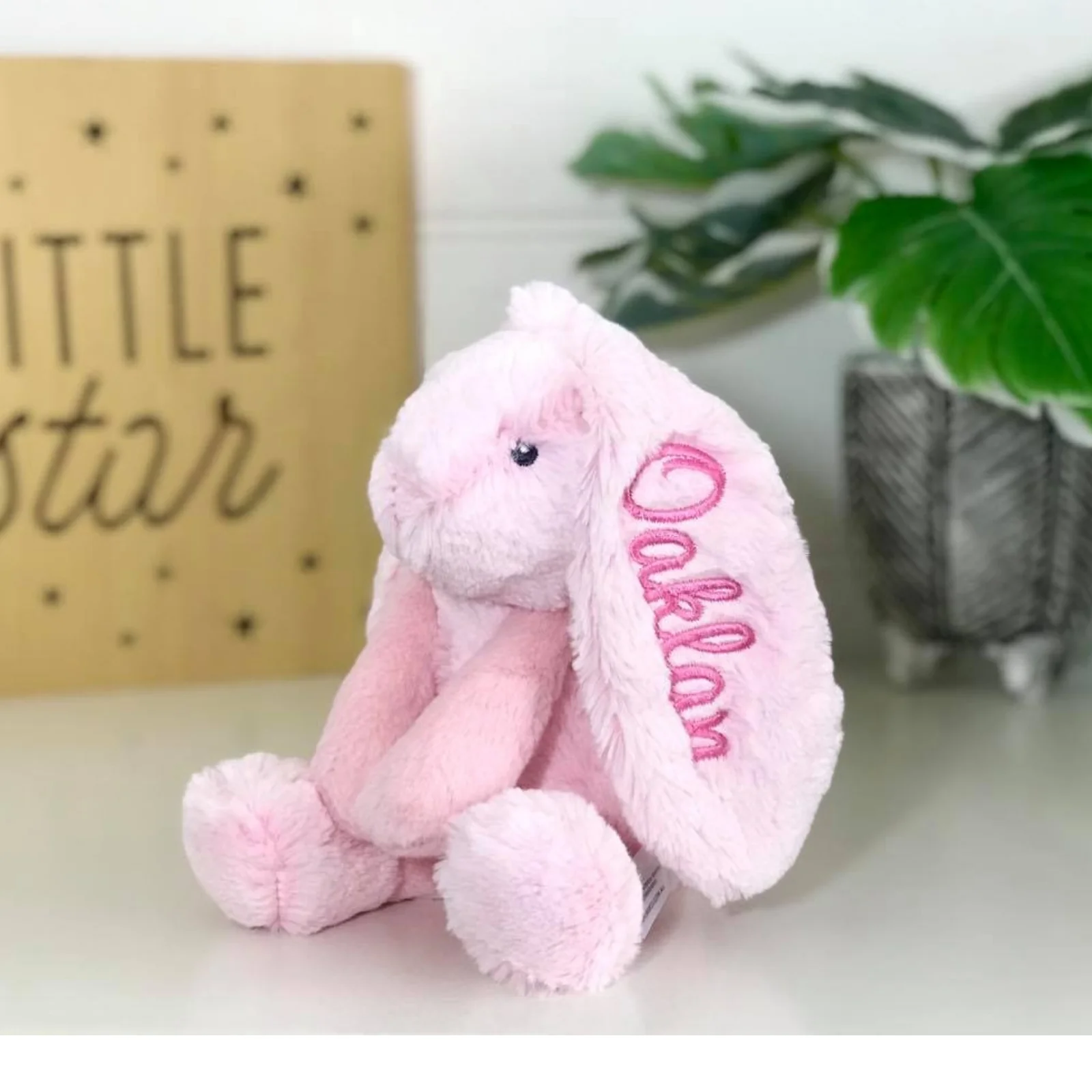 Personalised Small Frankie Bunny - Pink 25cm - Image 5