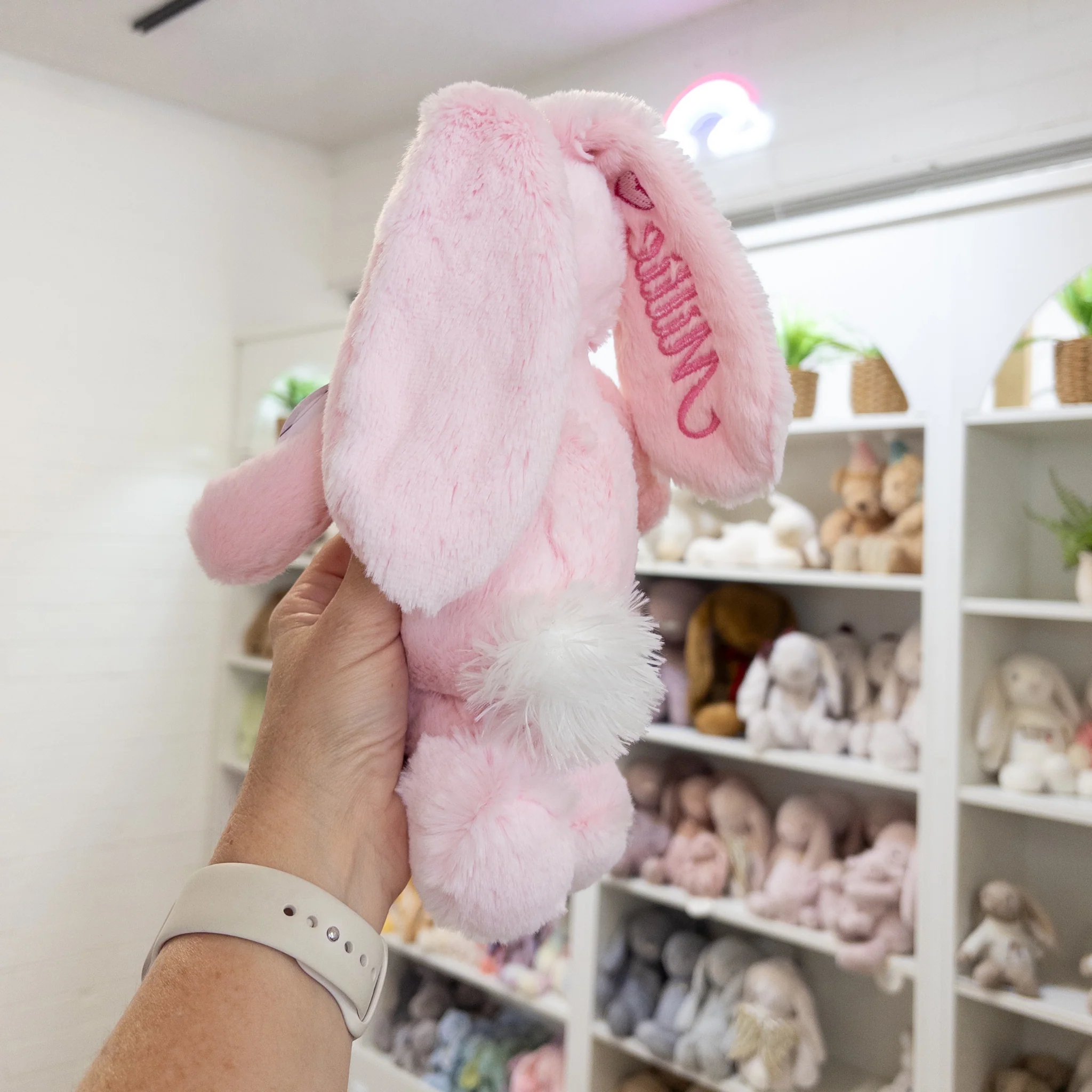 Personalised Small Frankie Bunny - Pink 25cm - Image 6