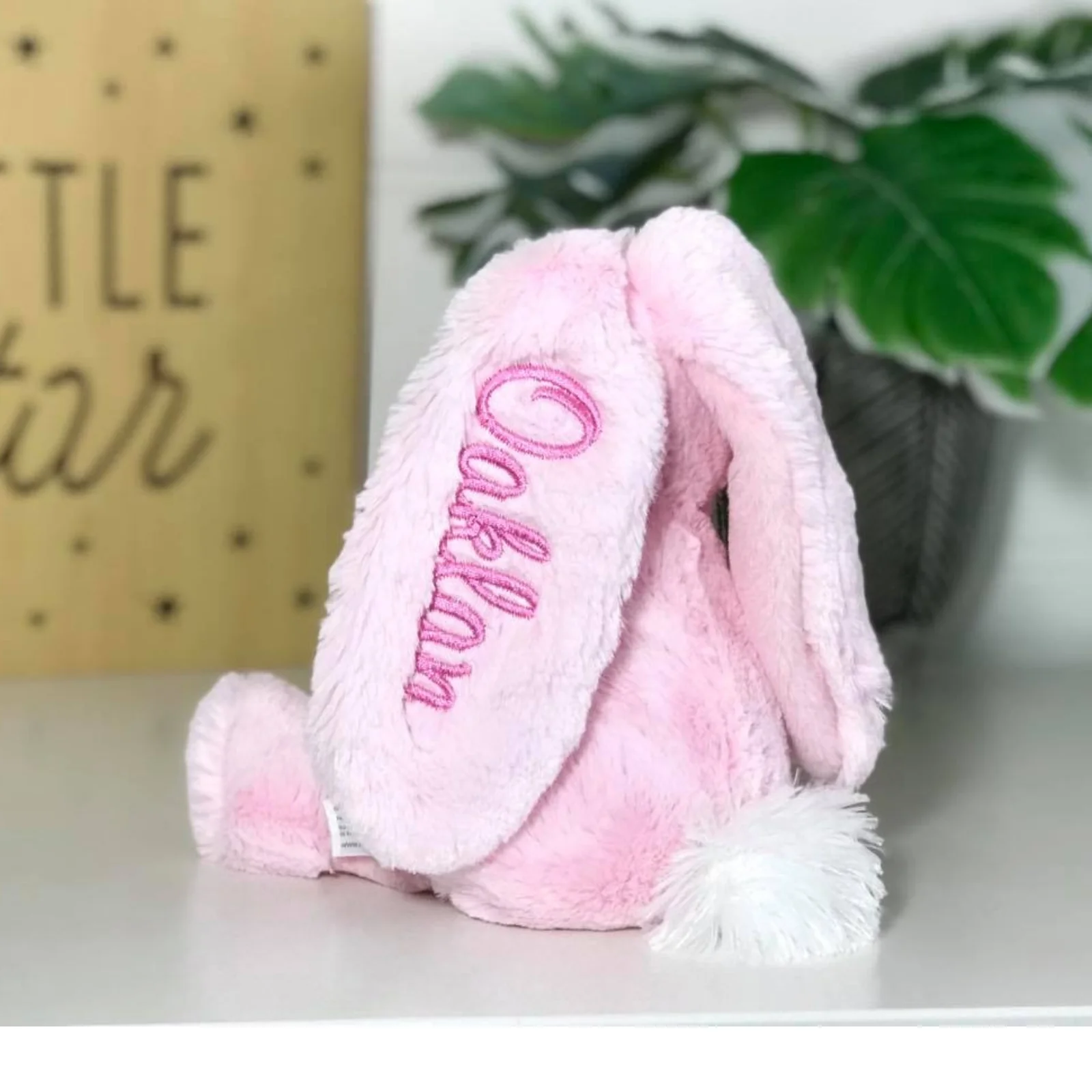 Personalised Small Frankie Bunny - Pink 25cm - Image 7