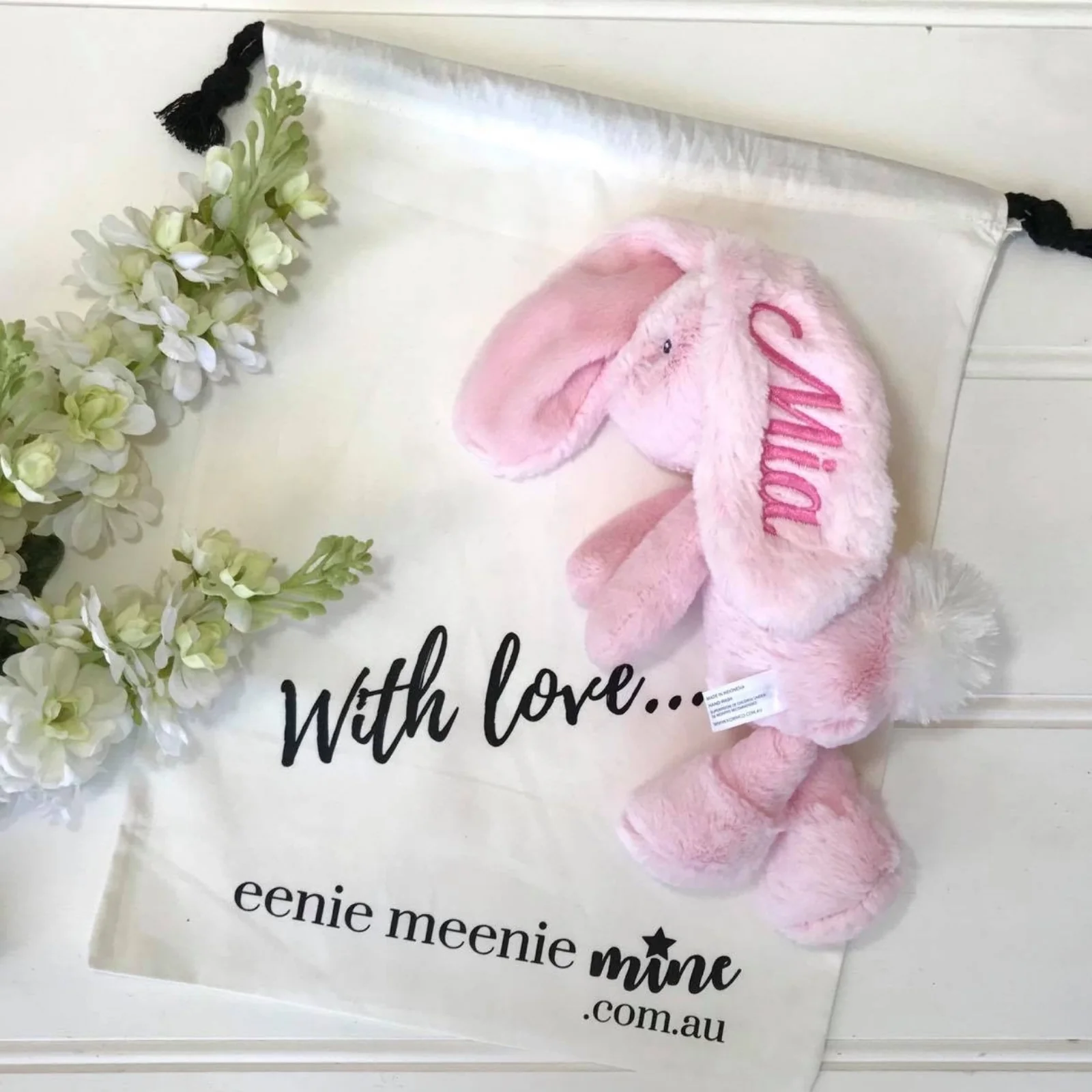 Personalised Small Frankie Bunny - Pink 25cm - Image 9
