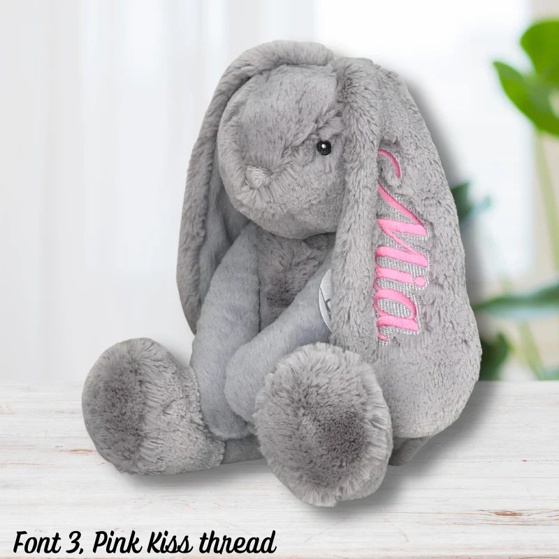 Personalised Large Frankie Bunny - Grey 39cm - Image 10