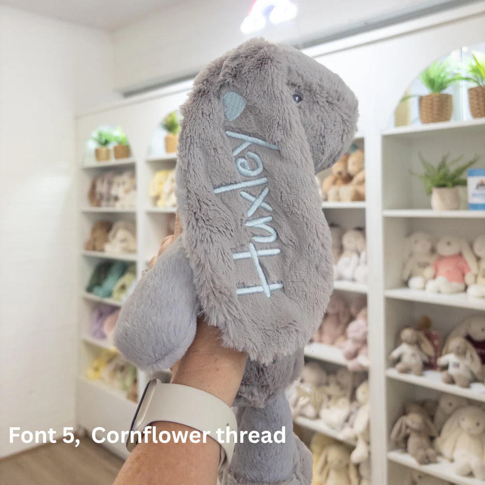 Personalised Large Frankie Bunny - Grey 39cm - Image 3