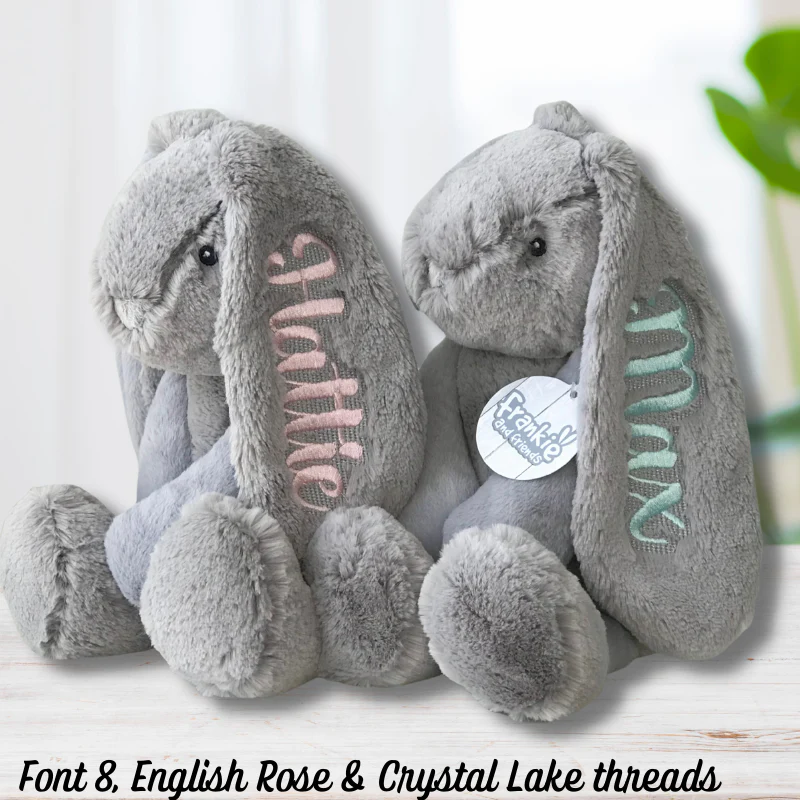 Personalised Large Frankie Bunny - Grey 39cm - Image 6