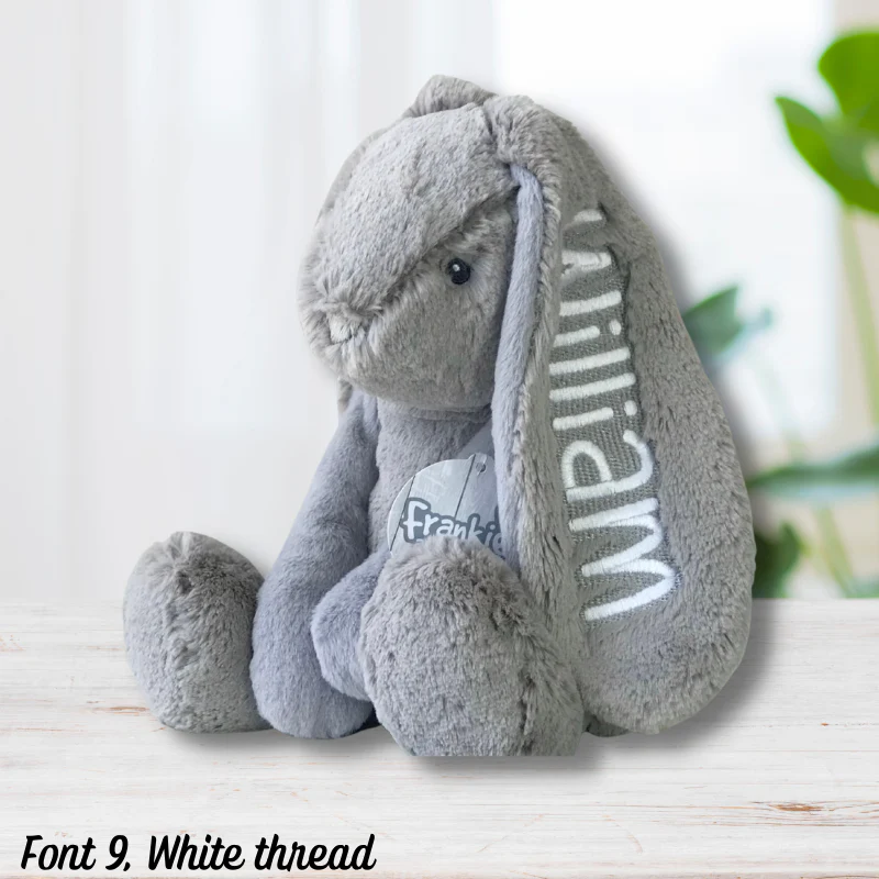 Personalised Large Frankie Bunny - Grey 39cm - Image 8
