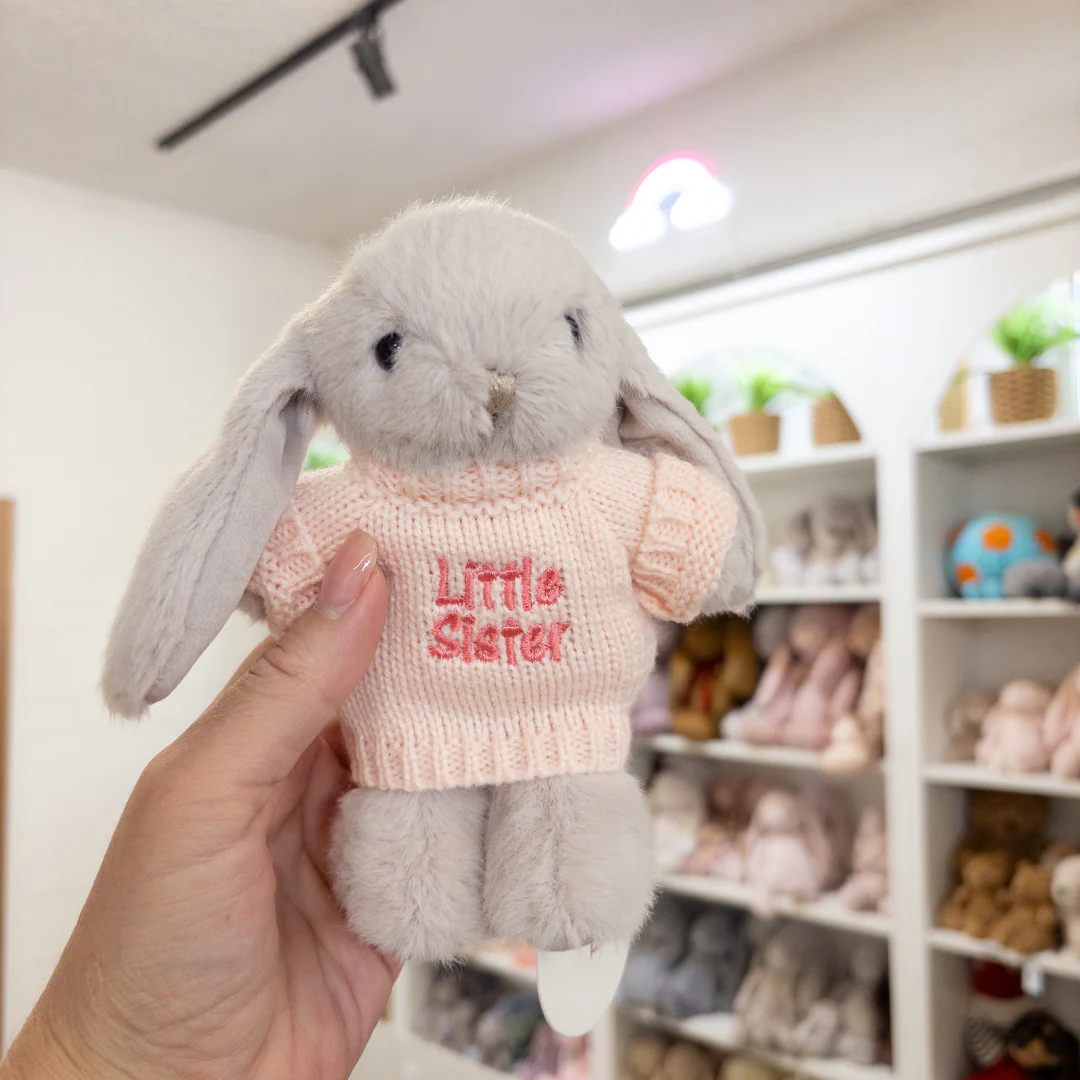 Little Sister Bunny & Jumper - Beige 15cm - Image 2