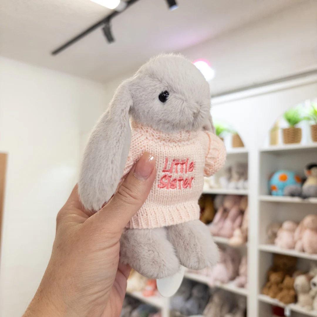 Little Sister Bunny & Jumper - Beige 15cm - Image 3