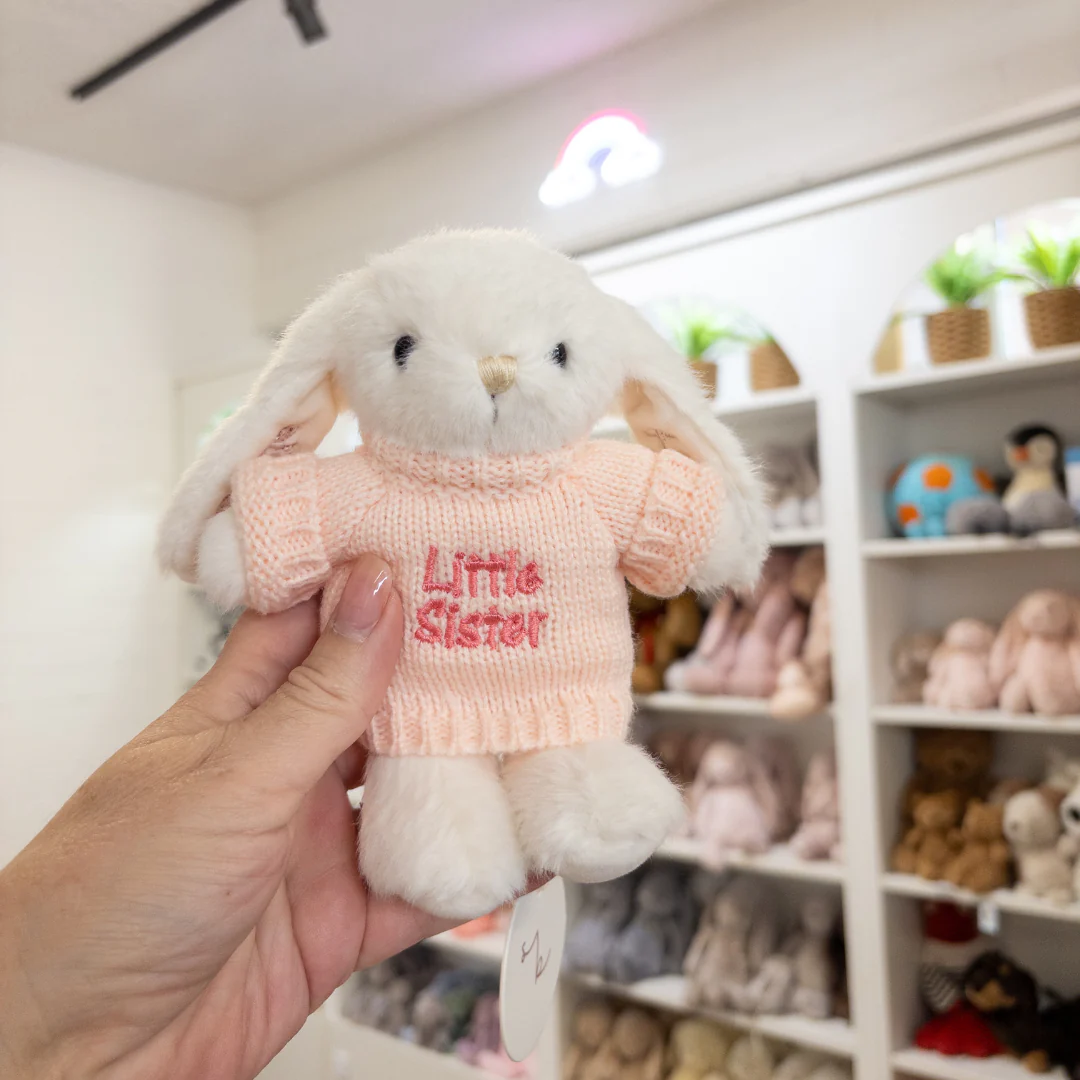 Little Sister Bunny & Jumper - Marshmallow 15cm - Image 3