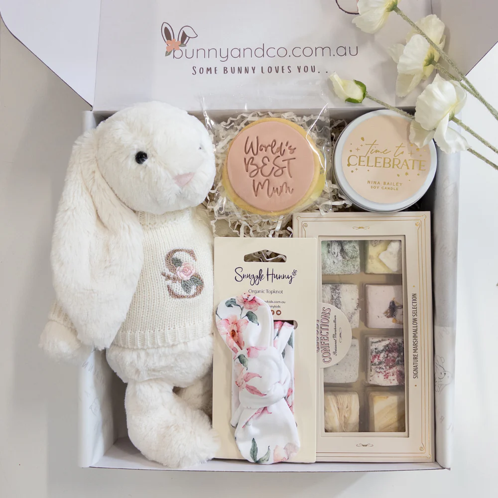 Mum & Bub Jellycat Bunny Gift Set - Cream