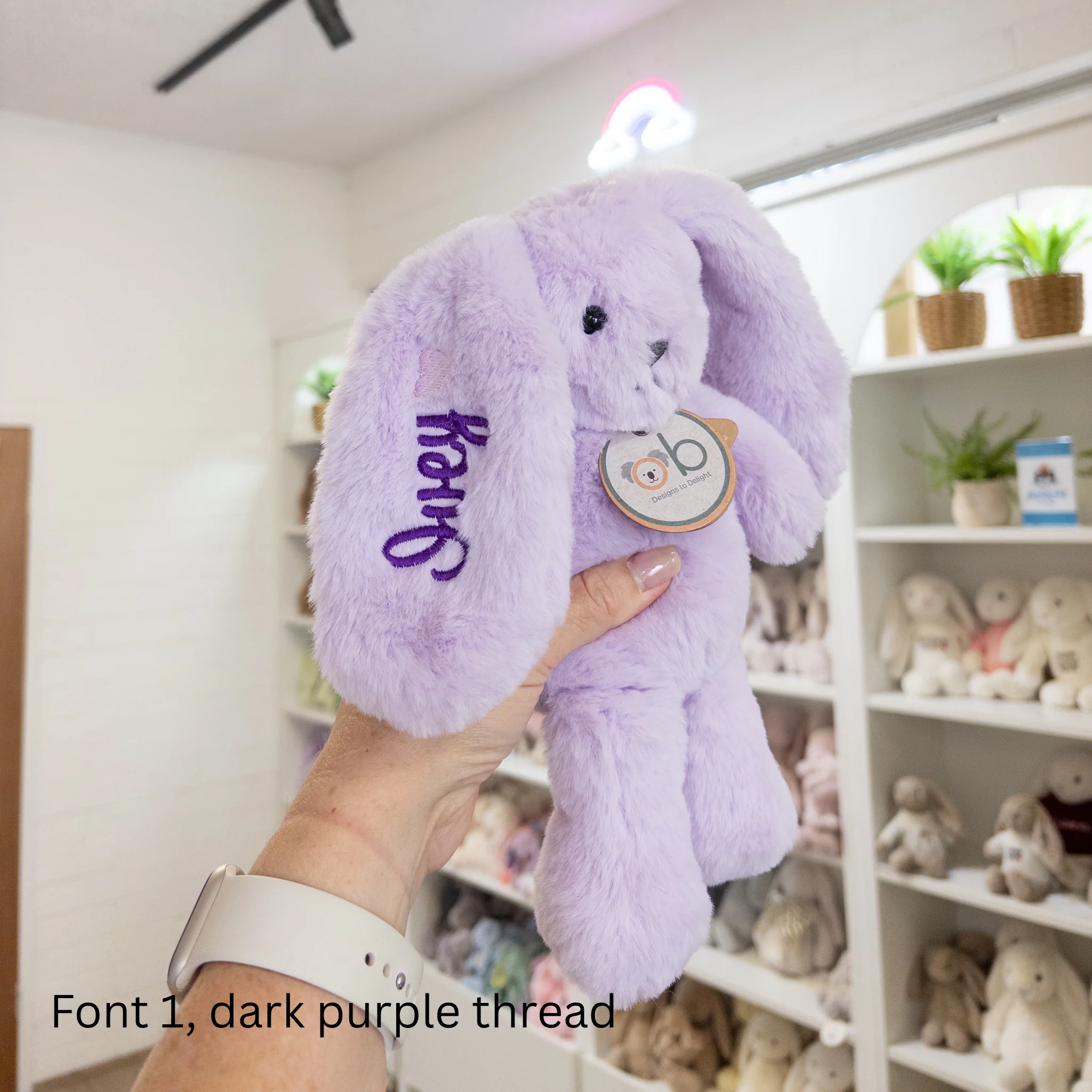 NEW Personalised OB Designs Bunny - Lavender Loppity (Small) - Image 3