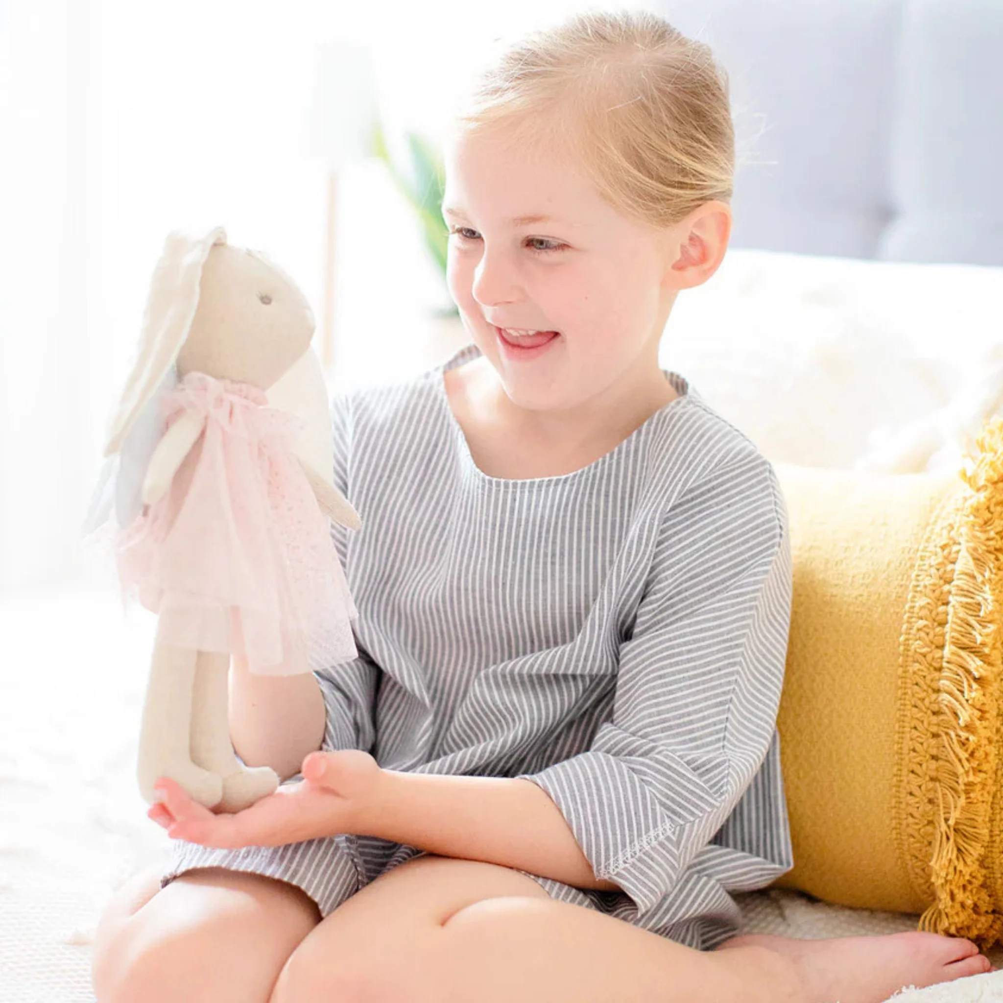 Personalised Alimrose Pink Mini Angel Bunny - Image 2