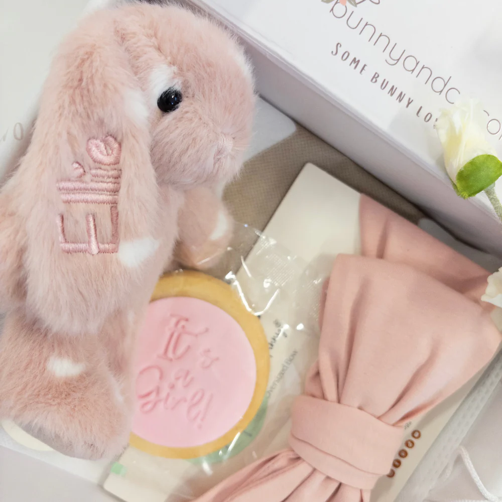 Personalised Baby Girl Bunny & Bow Gift Box - Little Love - Image 2