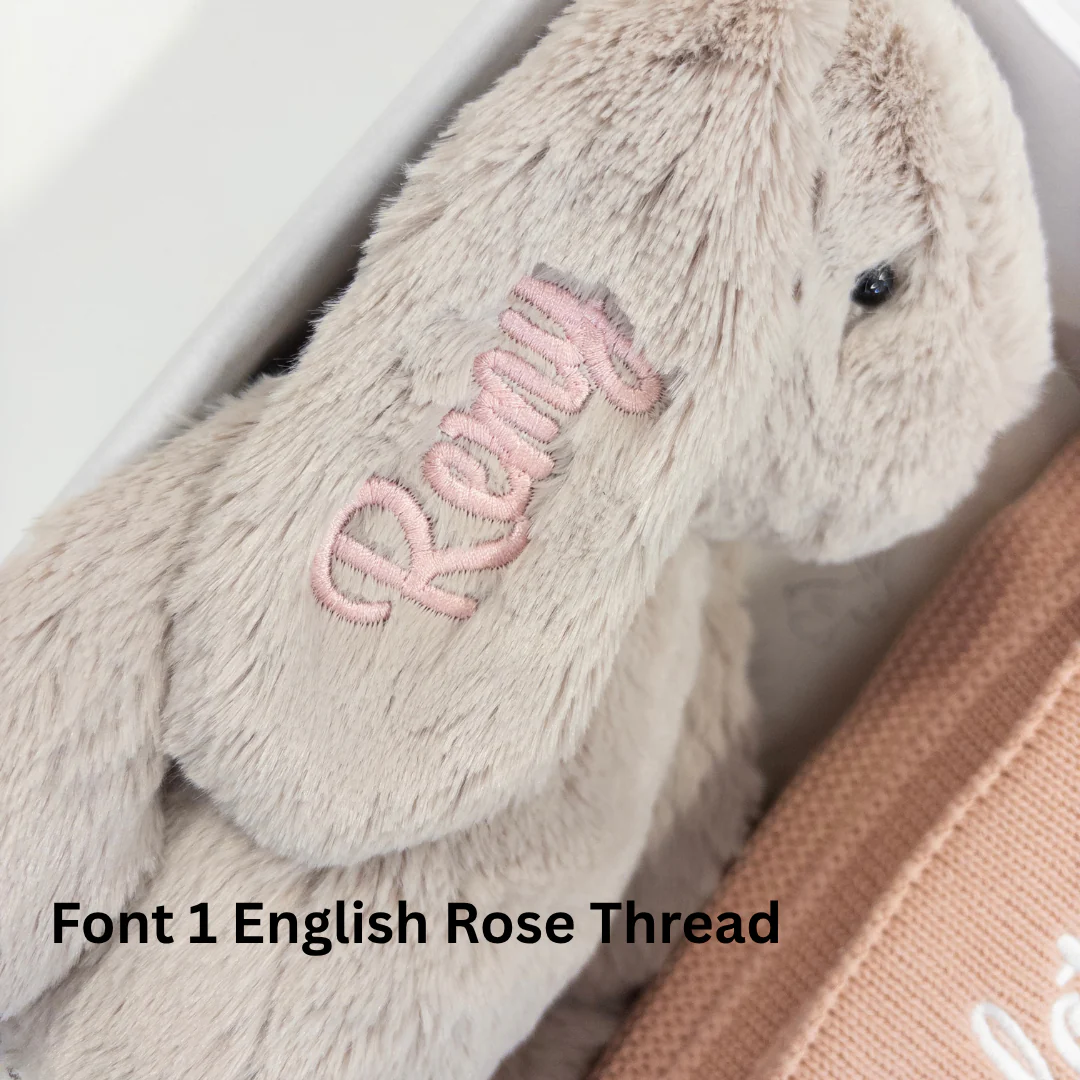 Personalised Bunny & Blanket Gift Hamper - Beige & Pink - Image 4