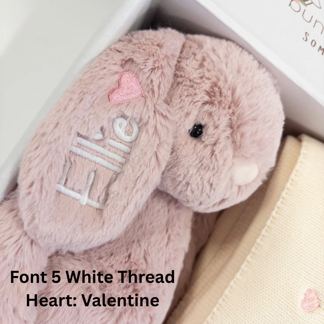 Personalised Bunny & Blanket Gift Hamper - Powder Pink - Image 3