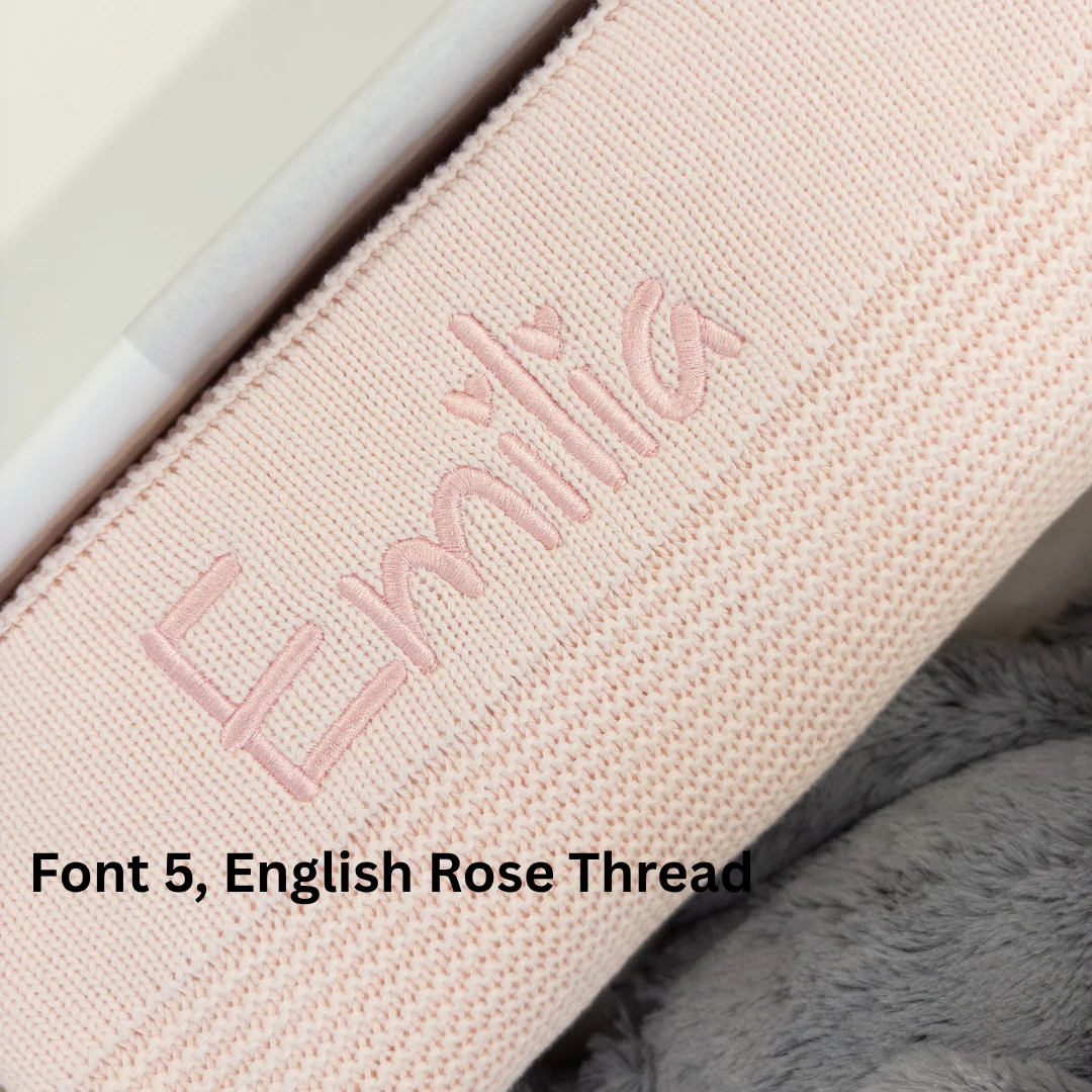 Personalised Bunny & Blanket Gift Hamper - Silver & Pink - Image 3
