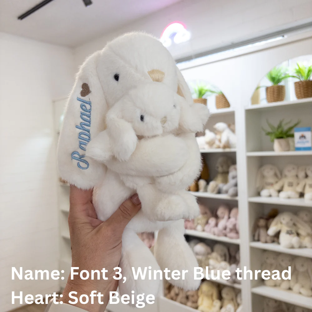 Personalised Snuggle Bunnies - Frankie the Hugging Bunny - Marshmallow - Image 3