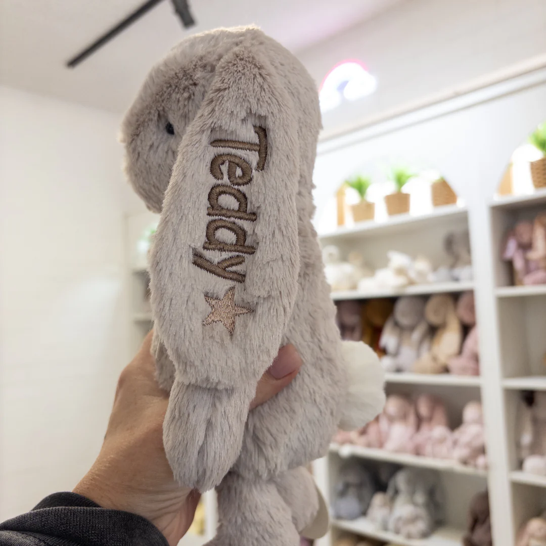 Personalised Snuggle Bunnies - Beige 30cm - Image 3