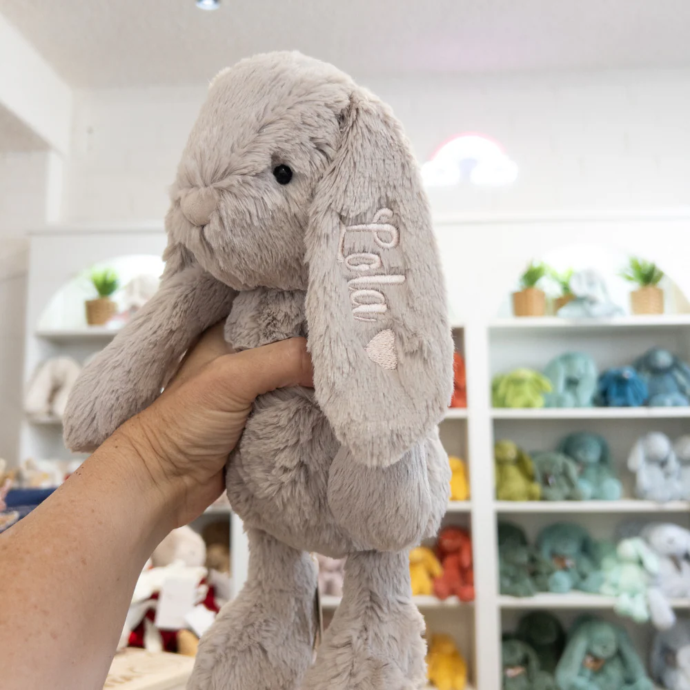 Personalised Snuggle Bunnies - Beige 30cm - Image 5