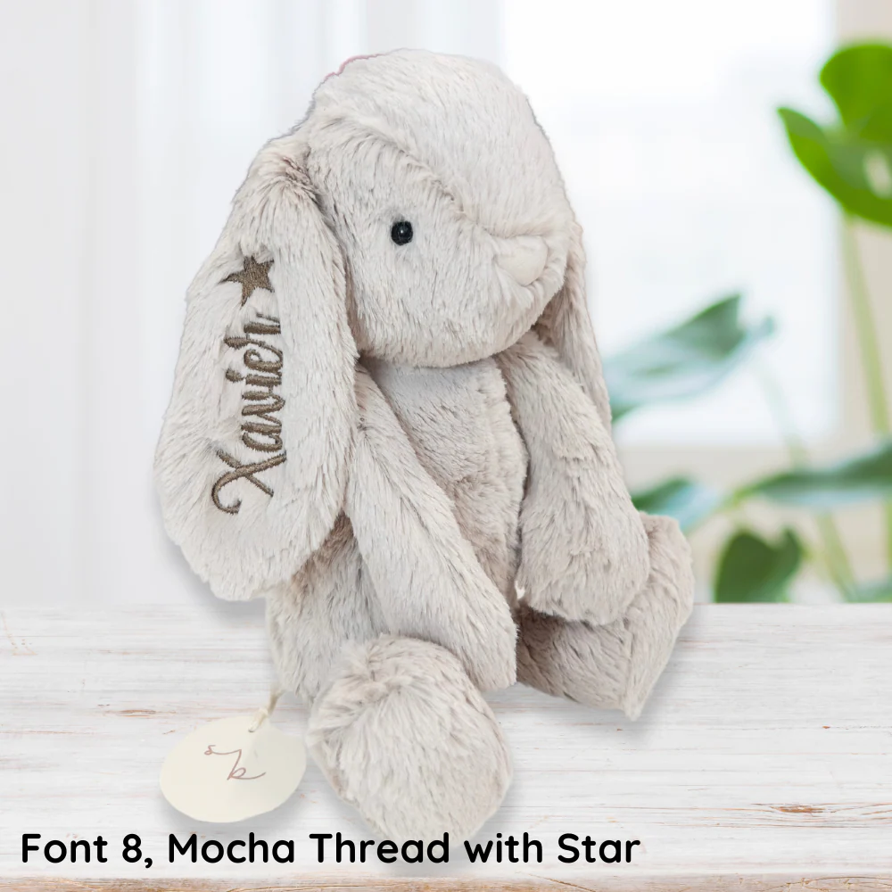 Personalised Snuggle Bunnies - Beige 30cm - Image 6