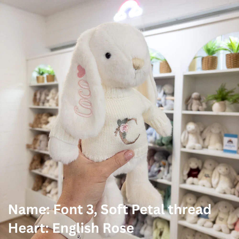 Personalised Snuggle Bunnies - Marshmallow 30cm - Image 5