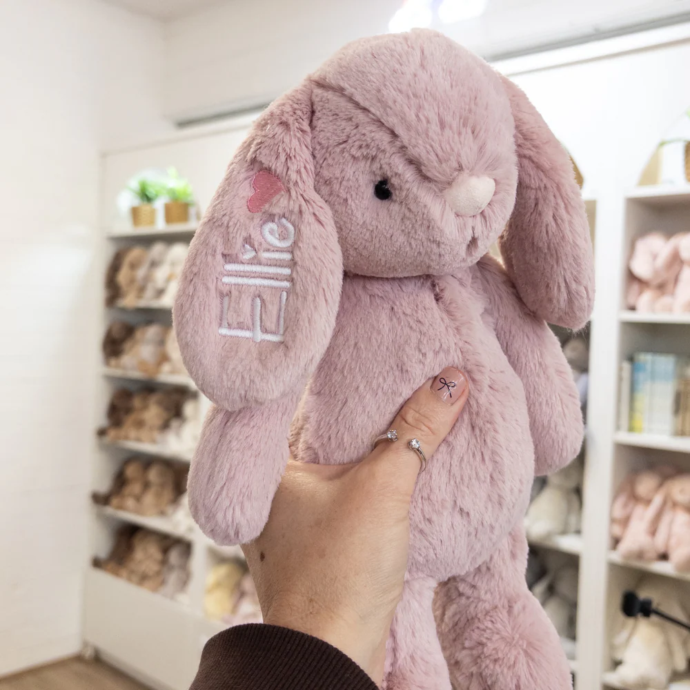 Personalised Snuggle Bunnies - Powder Pink 30cm