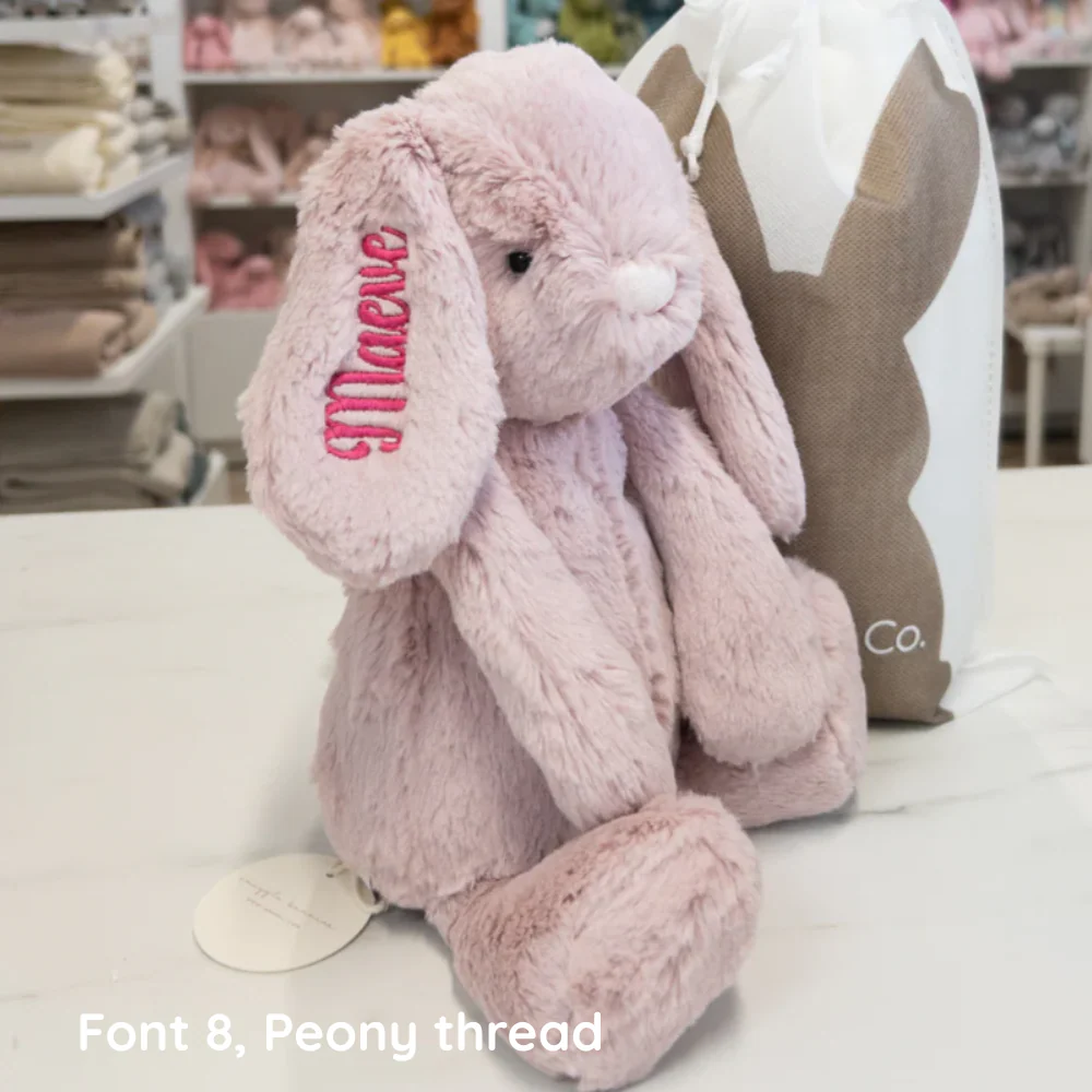 Personalised Snuggle Bunnies - Powder Pink 30cm - Image 2
