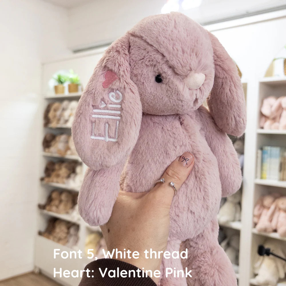 Personalised Snuggle Bunnies - Powder Pink 30cm - Image 3