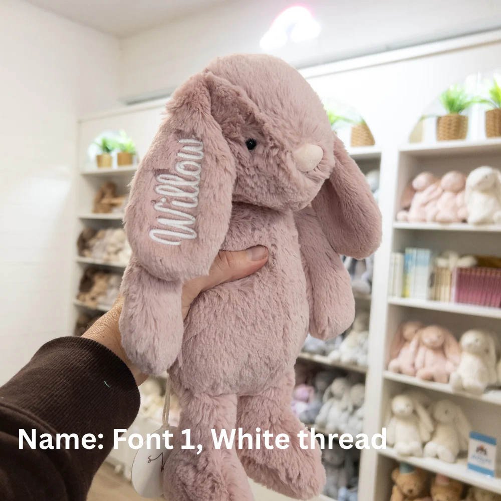 Personalised Snuggle Bunnies - Powder Pink 30cm - Image 6