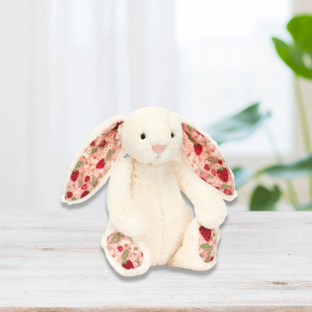 Jellycat Blossom Cream Bunny - Berry (SMALL)