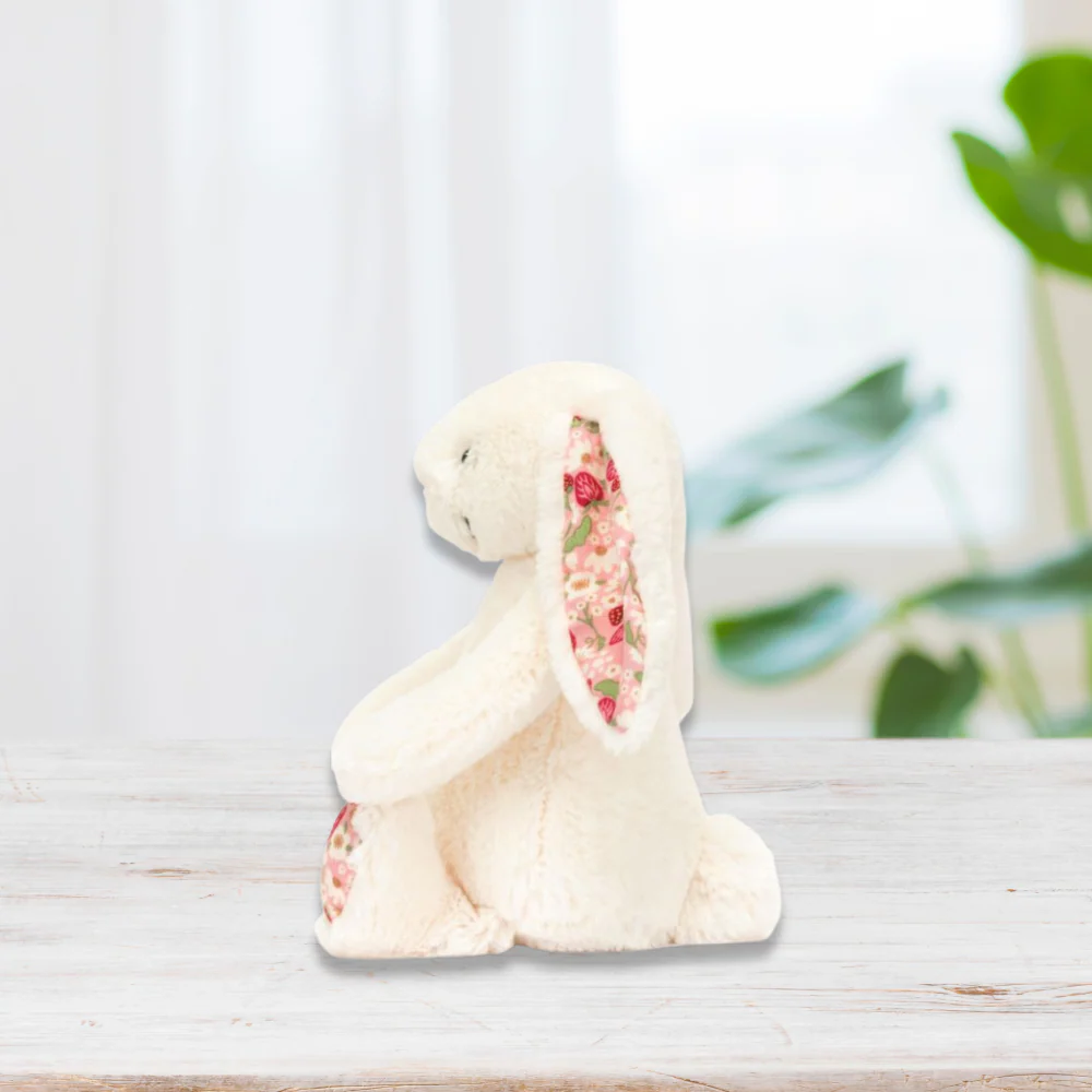 Jellycat Blossom Cream Bunny - Berry (SMALL) - Image 2