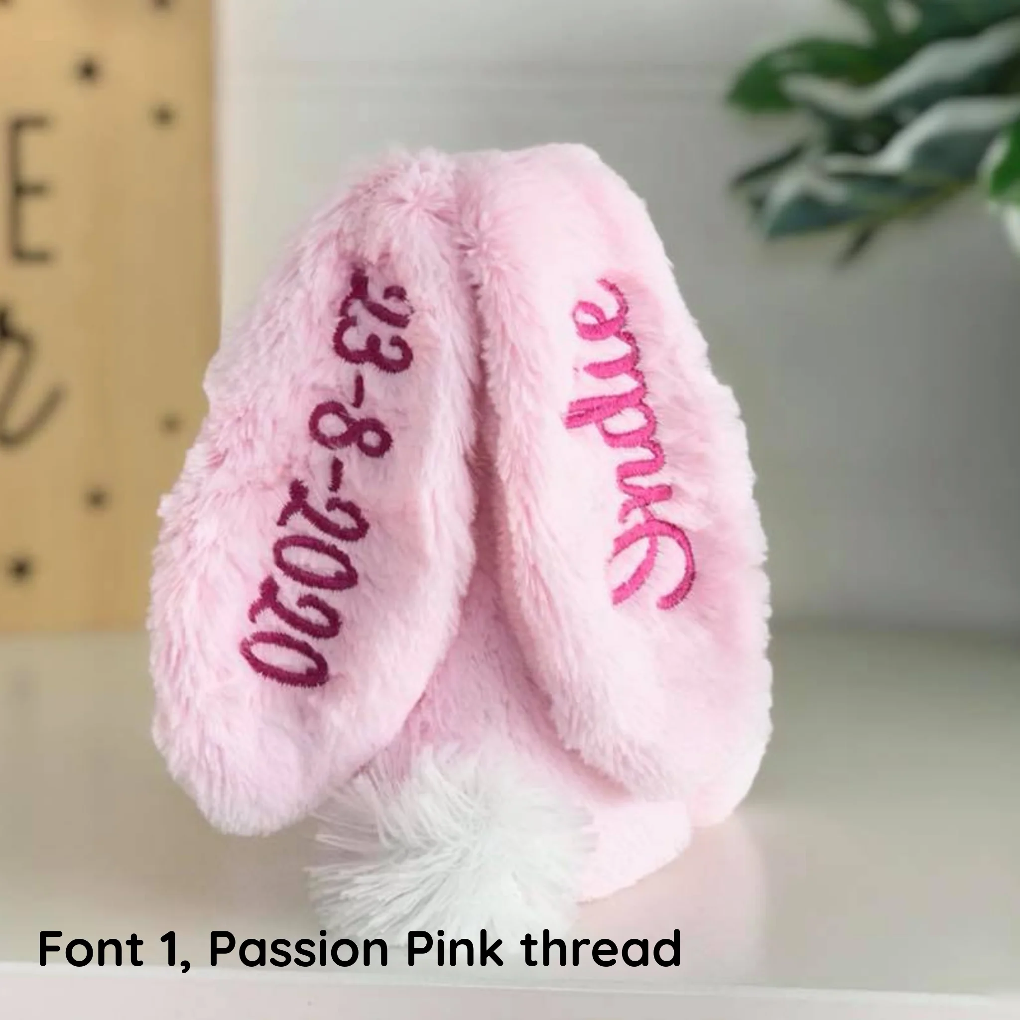 Personalised Large Frankie Bunny -  Pink 39cm - Image 3