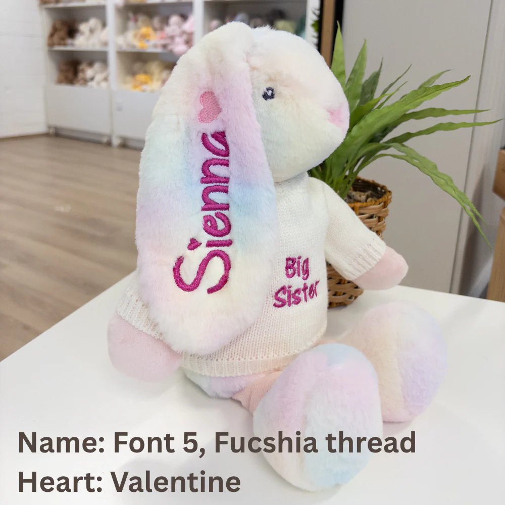 Personalised Large Frankie Bunny -  Rainbow 39cm - Image 5