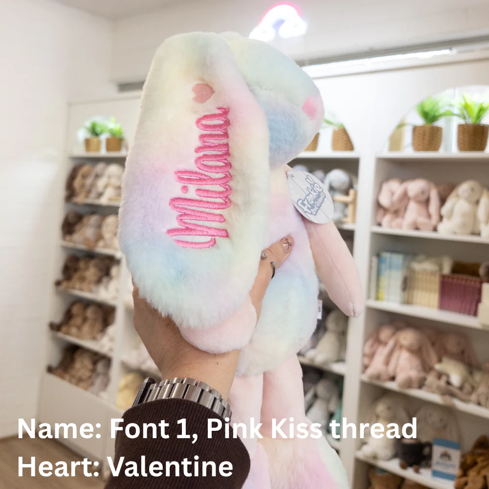 Personalised Large Frankie Bunny -  Rainbow 39cm - Image 7