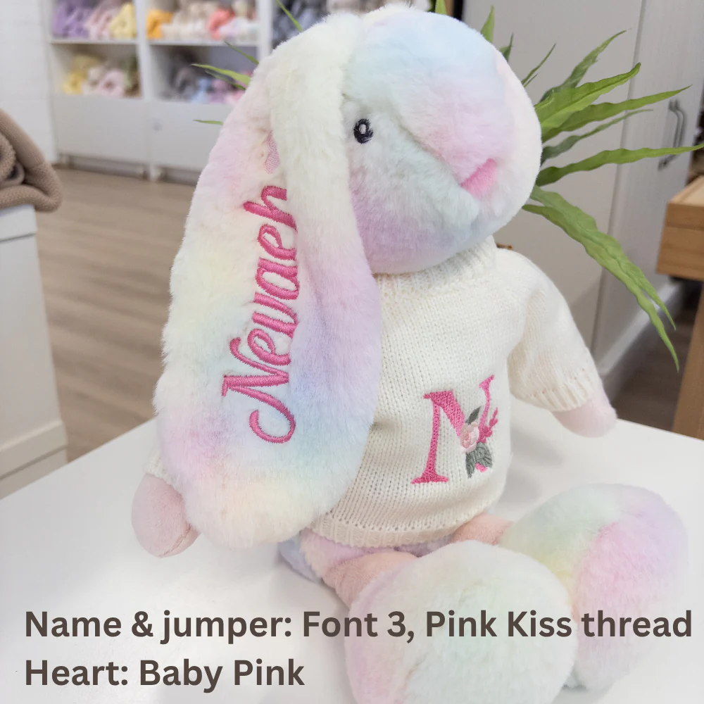 Personalised Large Frankie Bunny -  Rainbow 39cm - Image 9