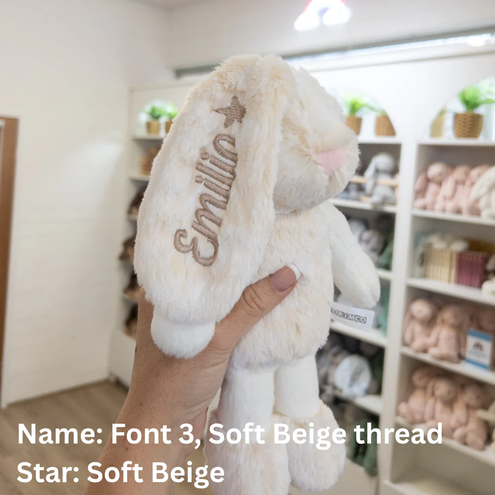 Personalised Newborn Gift Hamper - Small Cream Frankie Bunny & Beige Blanket - Image 6