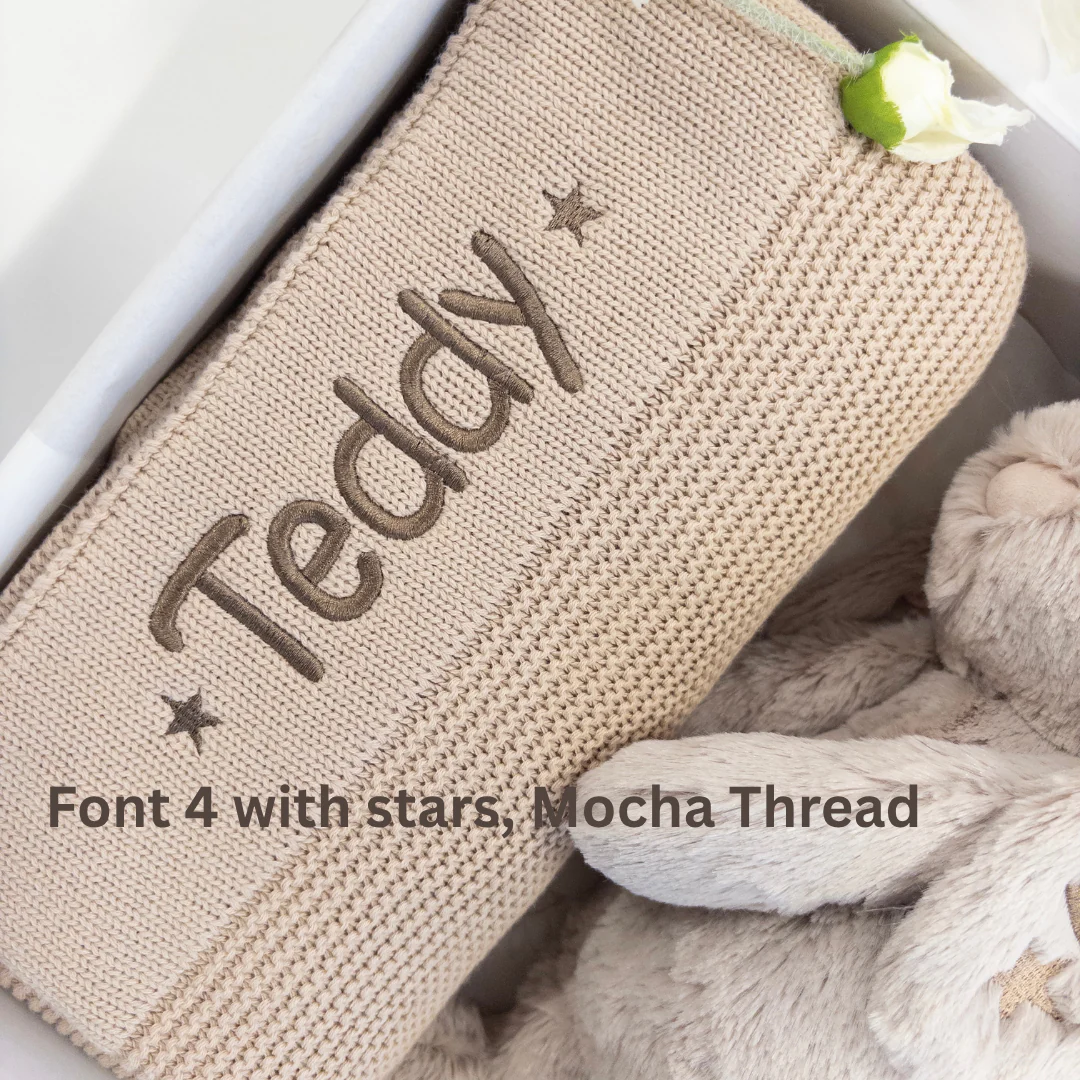Personalised Newborn Gift Hamper - Small Cream Frankie Bunny & Beige Blanket - Image 9