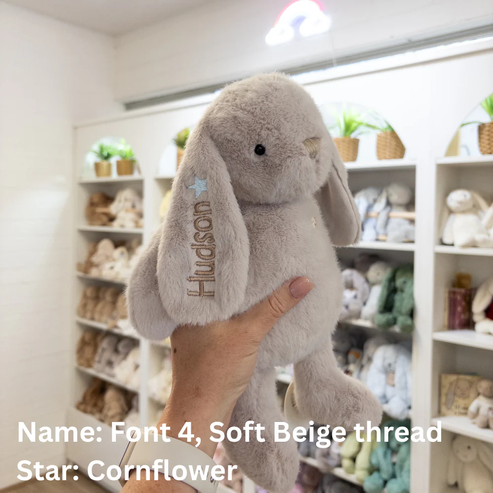 Personalised Snuggle Bunnies - Beige 30cm - Image 10