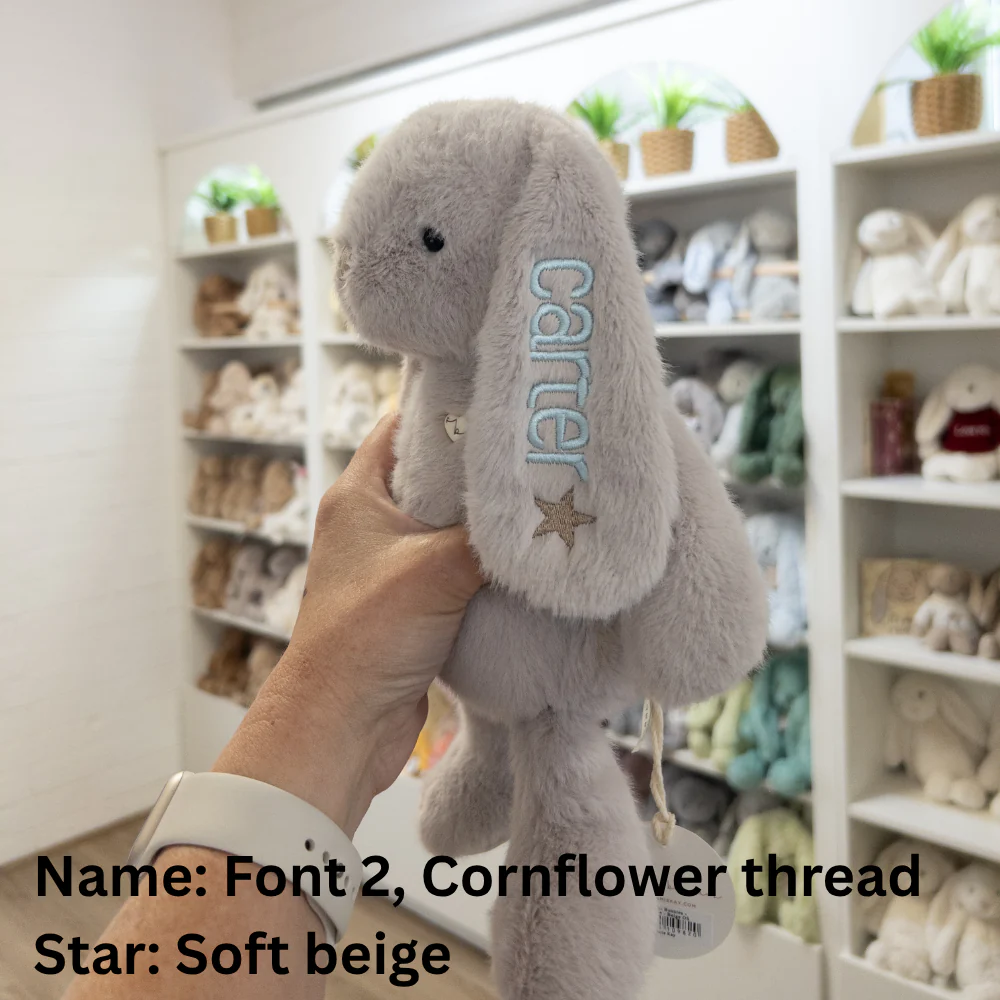Personalised Snuggle Bunnies - Beige 30cm - Image 11