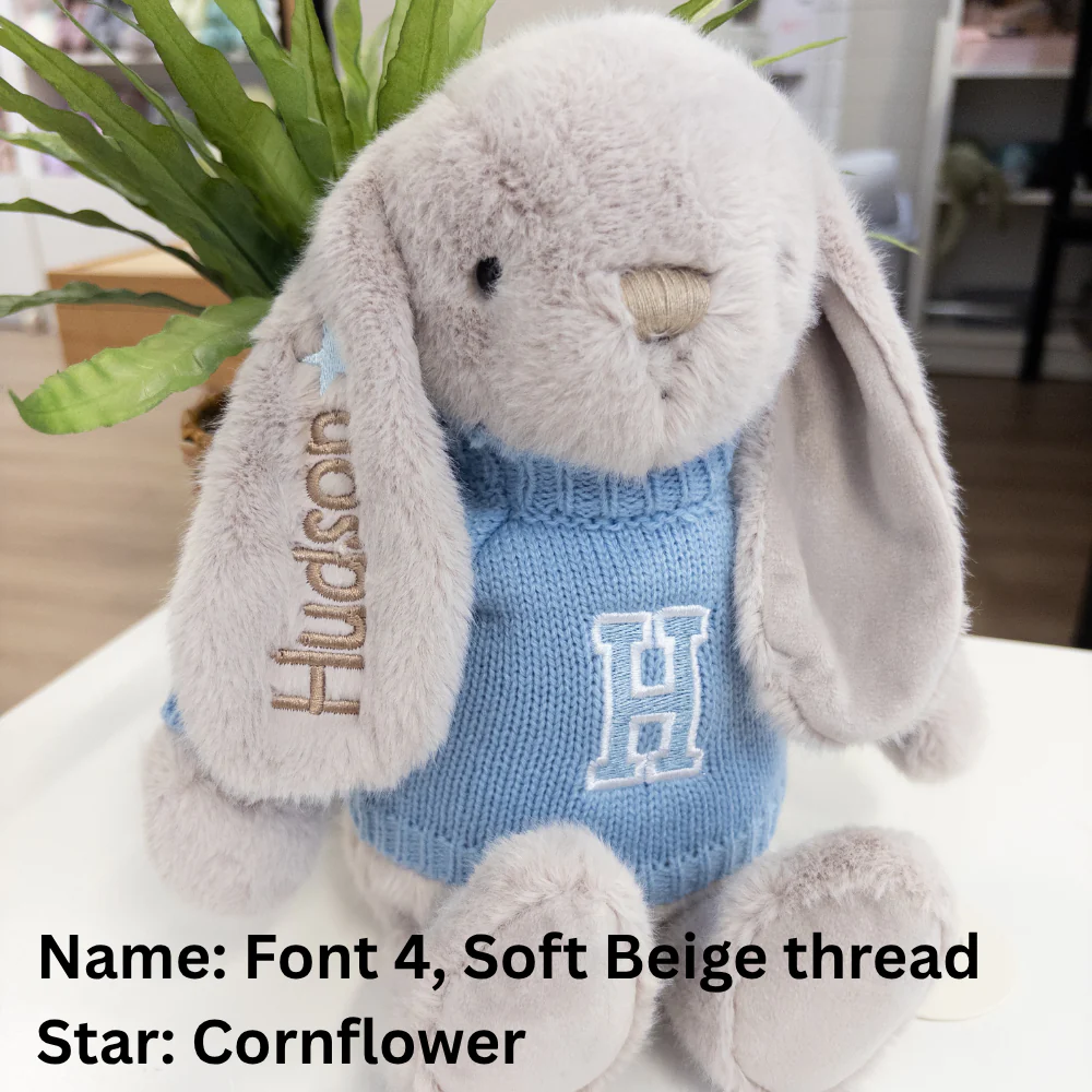 Personalised Snuggle Bunnies - Beige 30cm - Image 18